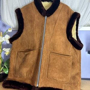 Brown Shearling Vest